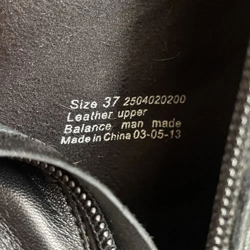 DANSKO Baker Women's Size 37/6.5-7 Black Nappa Leather Side Zip Ankle Boots - Picture 7 of 9